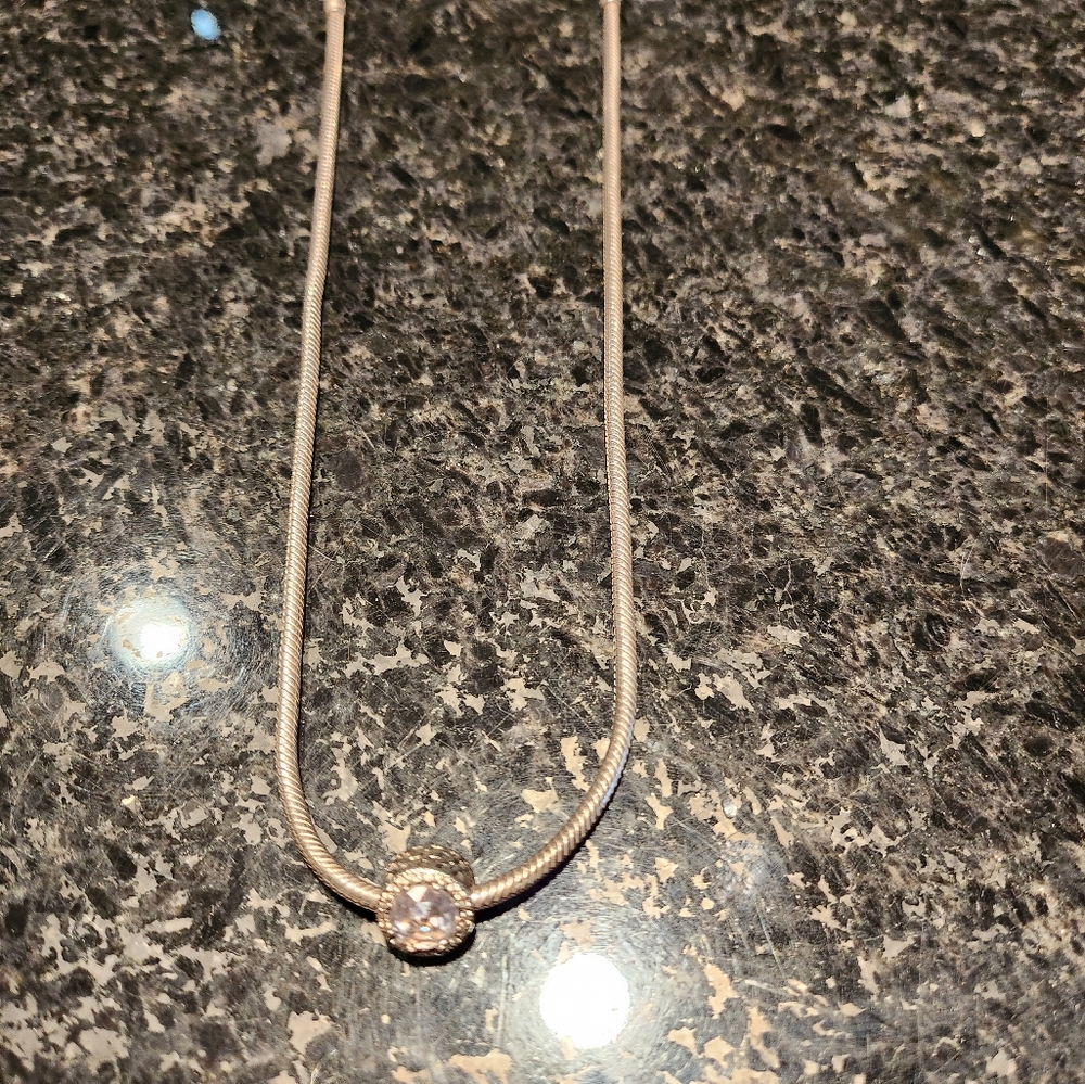 Pandora 20" Necklace With Crystal Charm